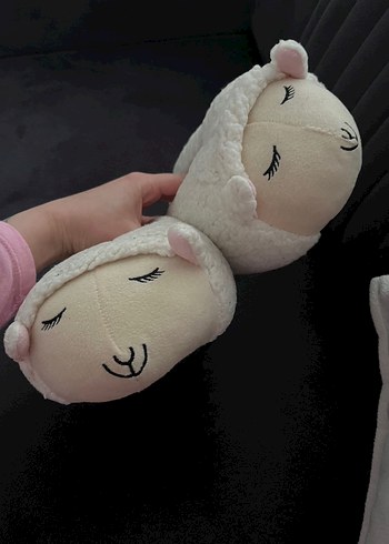 Beyaz Peluş Kuzu ev botu - Görsel 2