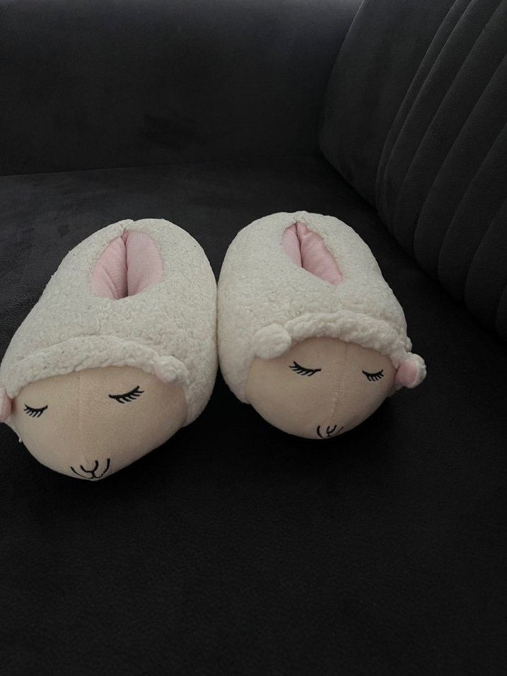 Beyaz Peluş Kuzu ev botu - Görsel 4