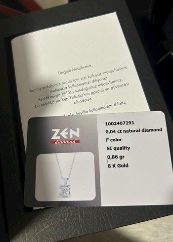 0,04 Karat Tektaş Pırlanta Kolye - Görsel 2