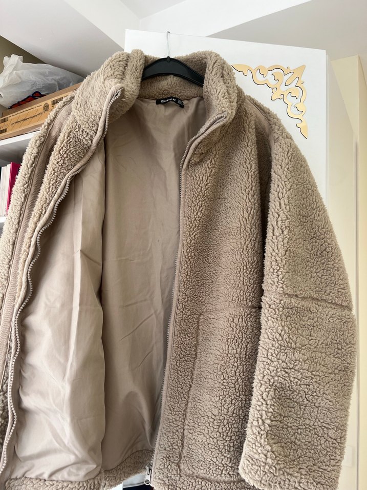Peluş Kadın Ceket bej - Görsel 4