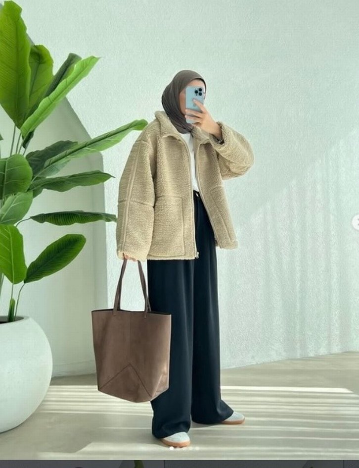 Peluş Kadın Ceket bej - Görsel 2