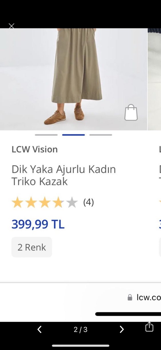 Lcw Bohem Stil Örgü Beyaz Kadın Kazak - Görsel 2