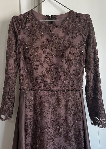 Tesettür Abiye patlıcan moru - Görsel 3