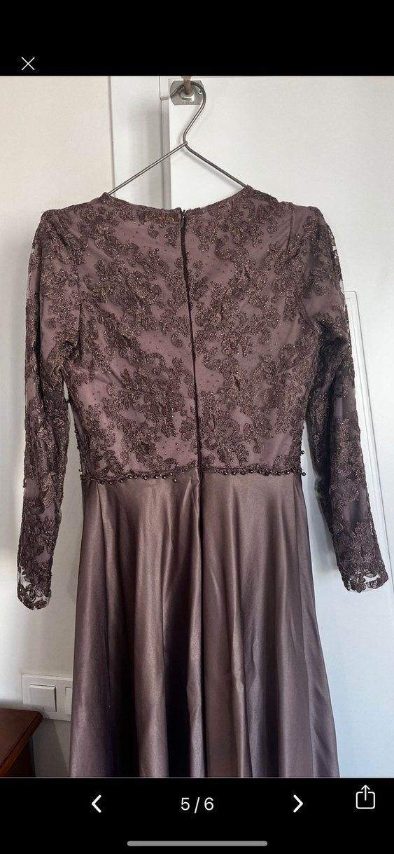 Tesettür Abiye patlıcan moru - Görsel 5