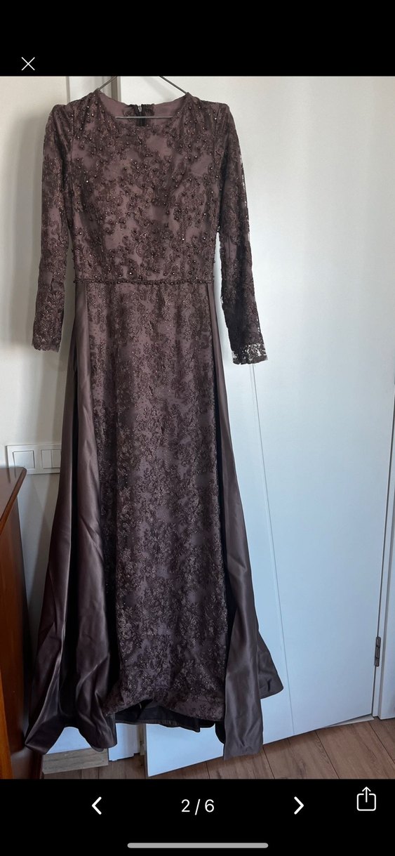 Tesettür Abiye patlıcan moru - Görsel 2