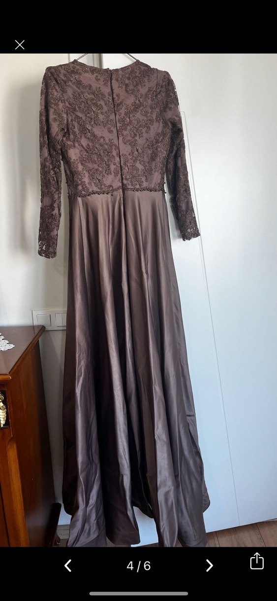 Tesettür Abiye patlıcan moru - Görsel 4