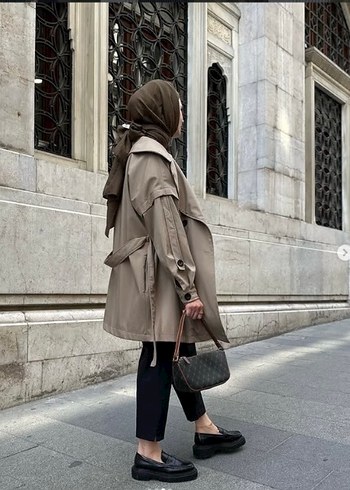 Siyah Kadın Trençkot - Görsel 4