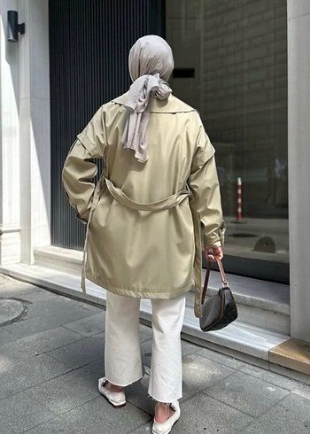 Siyah Kadın Trençkot - Görsel 3