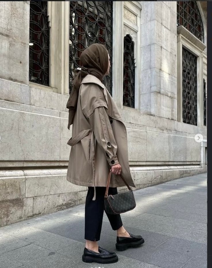 Siyah Kadın Trençkot - Görsel 4