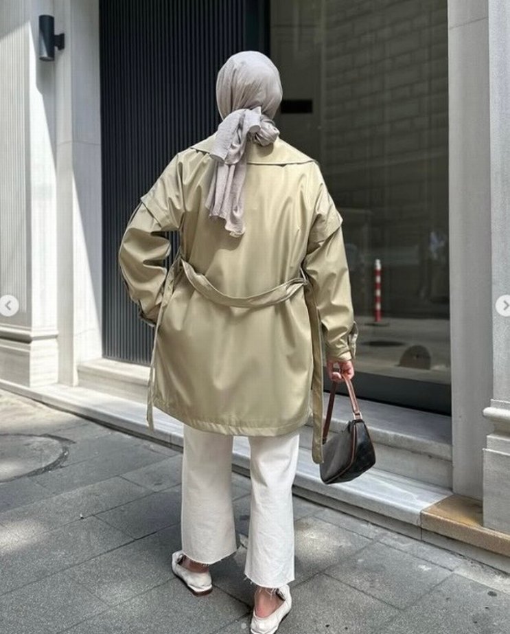 Siyah Kadın Trençkot - Görsel 3