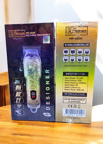 MR.TRIMMER Altın Renkli Saç ve Sakal Tıraş Makinesi - Görsel 2