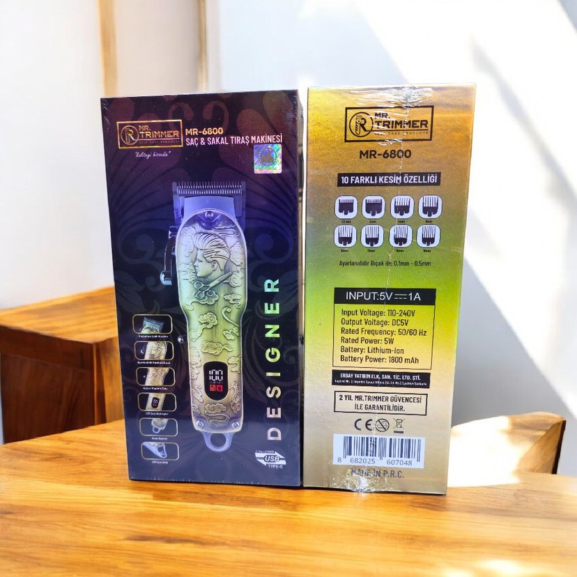 MR.TRIMMER Altın Renkli Saç ve Sakal Tıraş Makinesi - Görsel 2