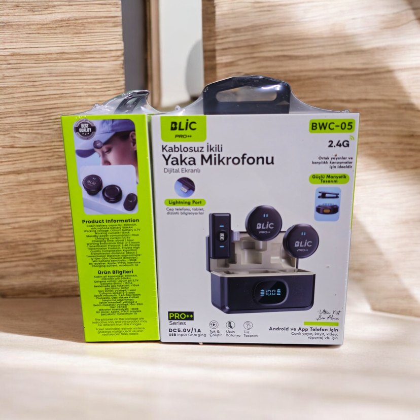 Blic Kablosuz İkili Yaka Mikrofonu PRO - Görsel 2