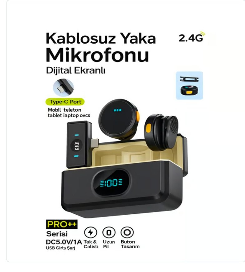 Blic Kablosuz İkili Yaka Mikrofonu PRO - Görsel 3