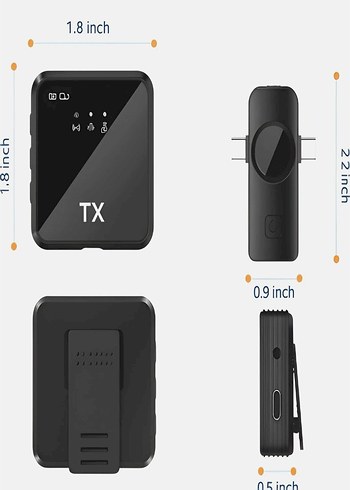 Khaki 2in1 Kablosuz Yaka Mikrofonu BLIC PRO - Görsel 3