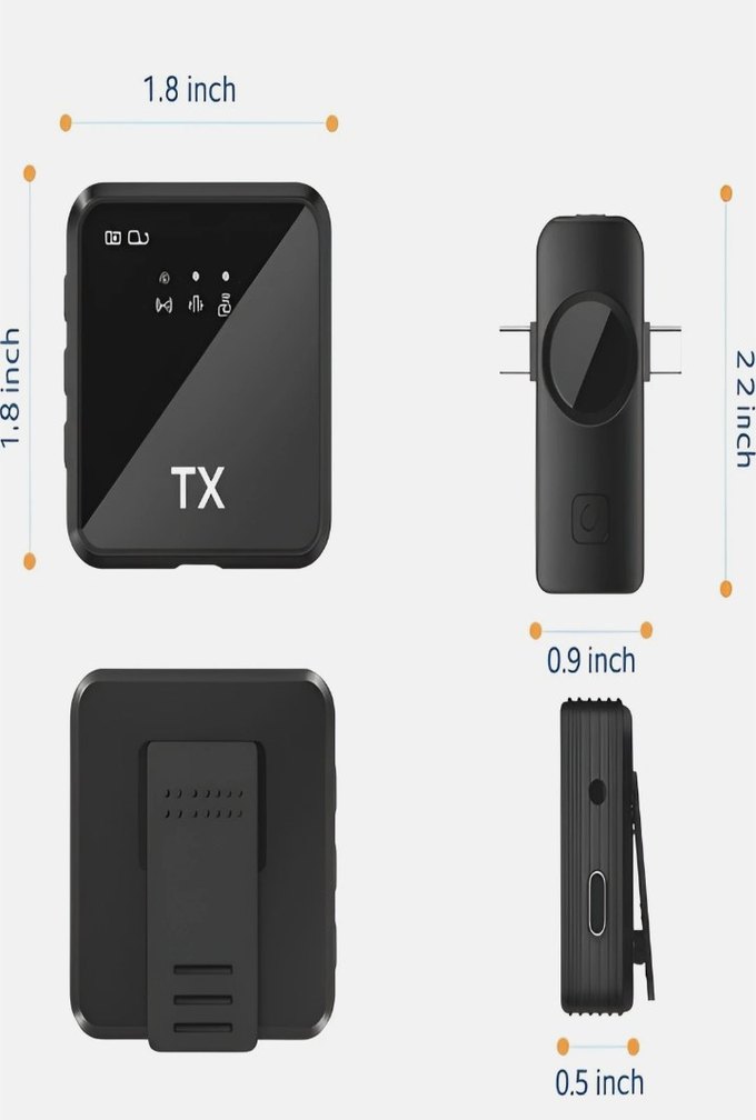 Khaki 2in1 Kablosuz Yaka Mikrofonu BLIC PRO - Görsel 3