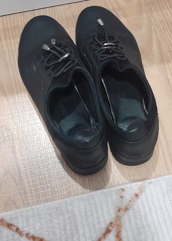 Siyah Minimalist Goth Kadın Stiletto Oxford - Görsel 3