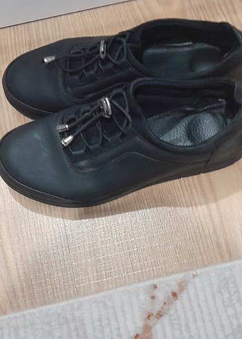 Siyah Minimalist Goth Kadın Stiletto Oxford - Görsel 2