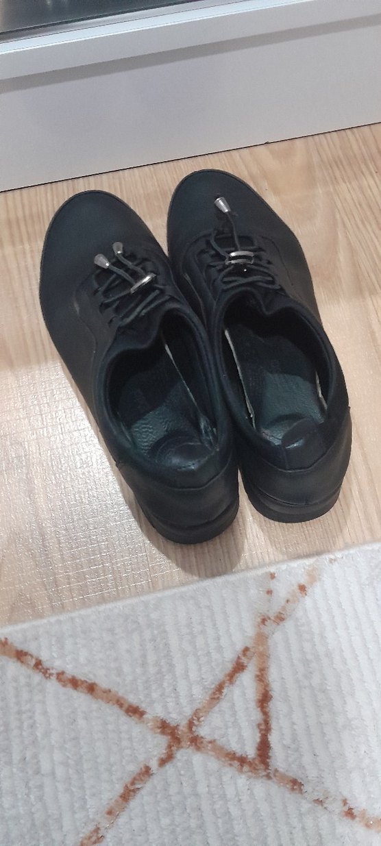 Siyah Minimalist Goth Kadın Stiletto Oxford - Görsel 3