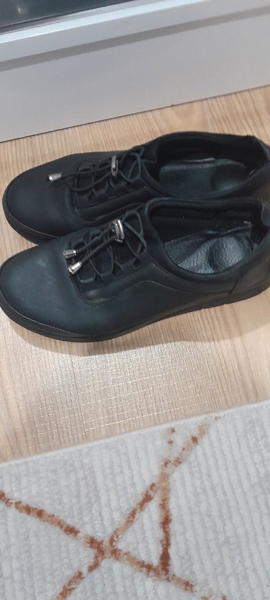 Siyah Minimalist Goth Kadın Stiletto Oxford - Görsel 2