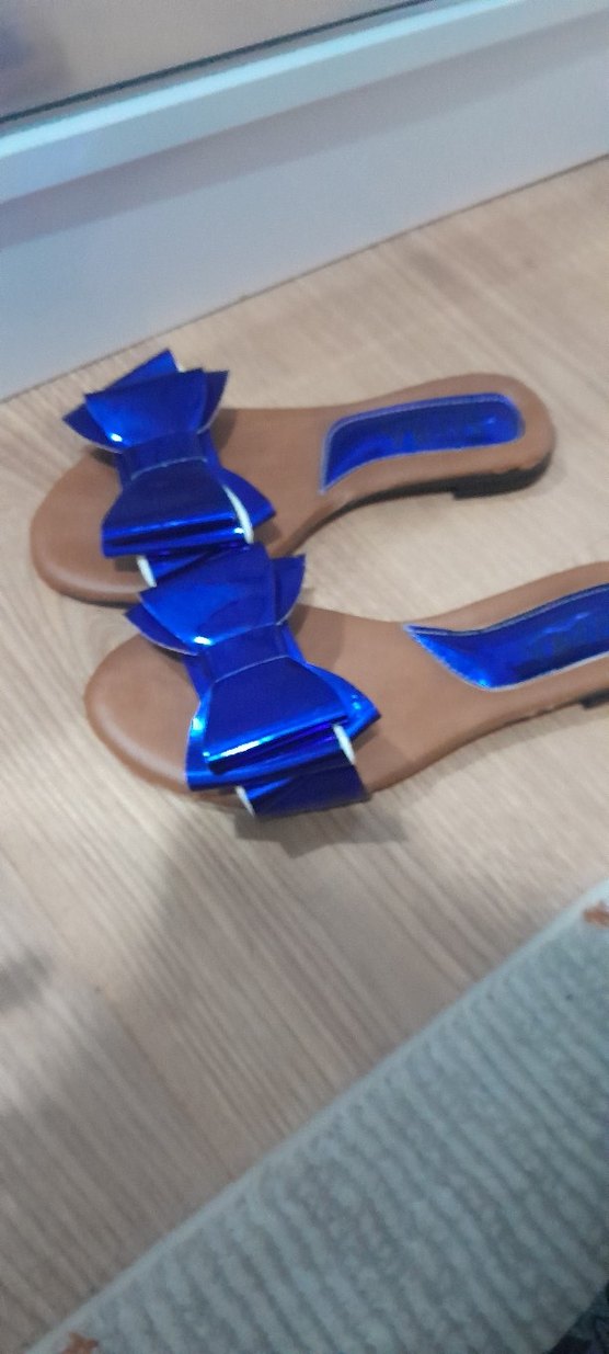 Kadın Mavi Terlik Fiyonk Detaylı - Görsel 3