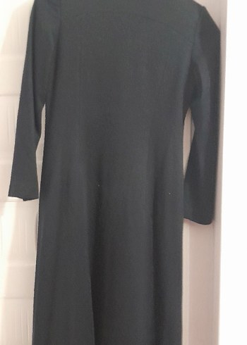 Nakışlı Siyah Uzun  Kaban - Görsel 2