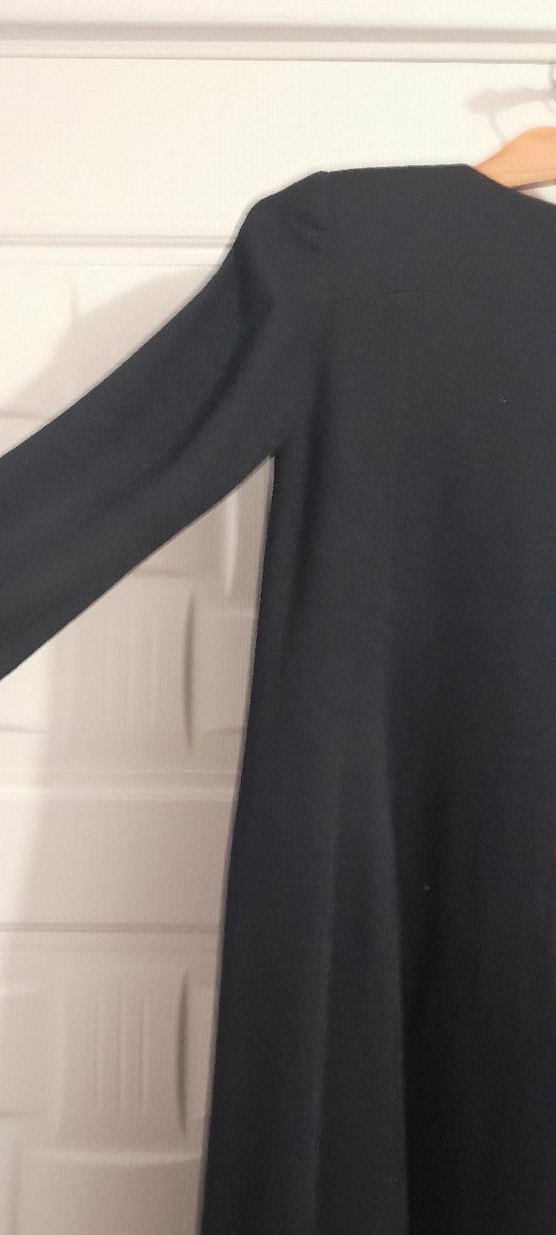 Nakışlı Siyah Uzun  Kaban - Görsel 3