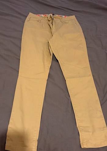 U.S Polo Assn. Bej Duz Kesim Pantolon