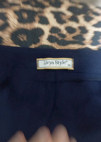 Düğmeli Mavi Uzun kadın bleazer Takım Elbise - Görsel 4