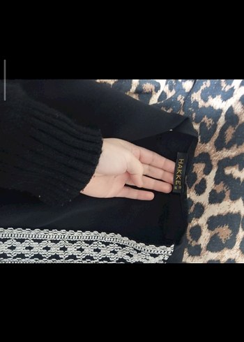 Dantel Detaylı Siyah Bohem Kimono - Görsel 3