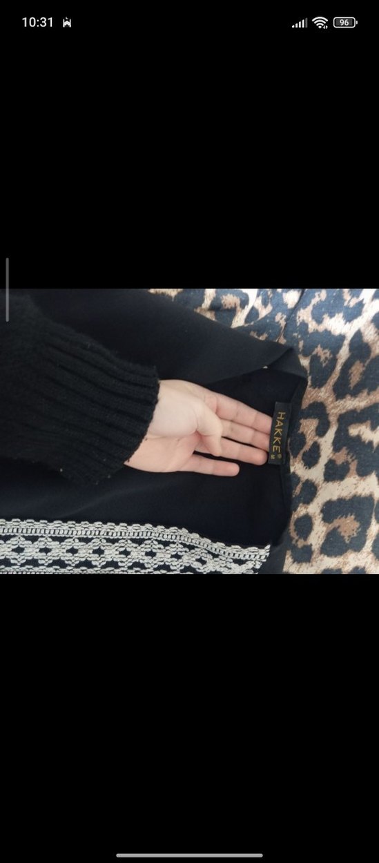 Dantel Detaylı Siyah Bohem Kimono - Görsel 3