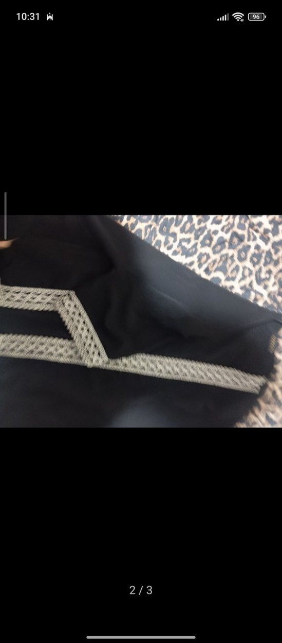 Dantel Detaylı Siyah Bohem Kimono - Görsel 2