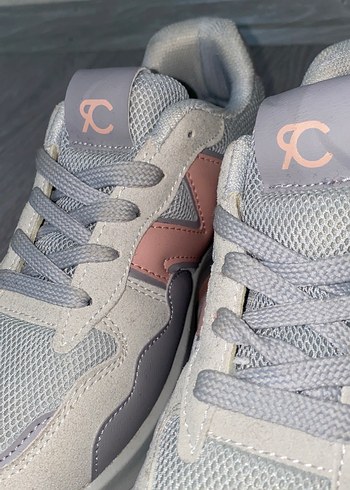 Gri Pembe Platform Spor Ayakkabı - Görsel 6