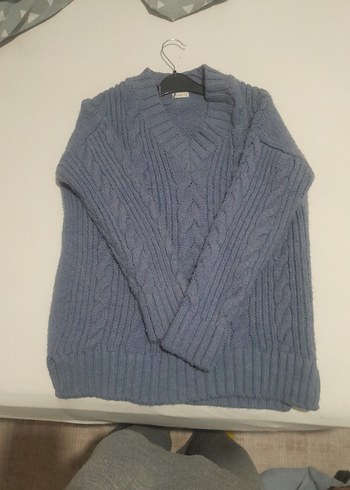 Gri Örgü Kadın Kazak, Bisiklet Yaka, İnce Kesim - Görsel 2