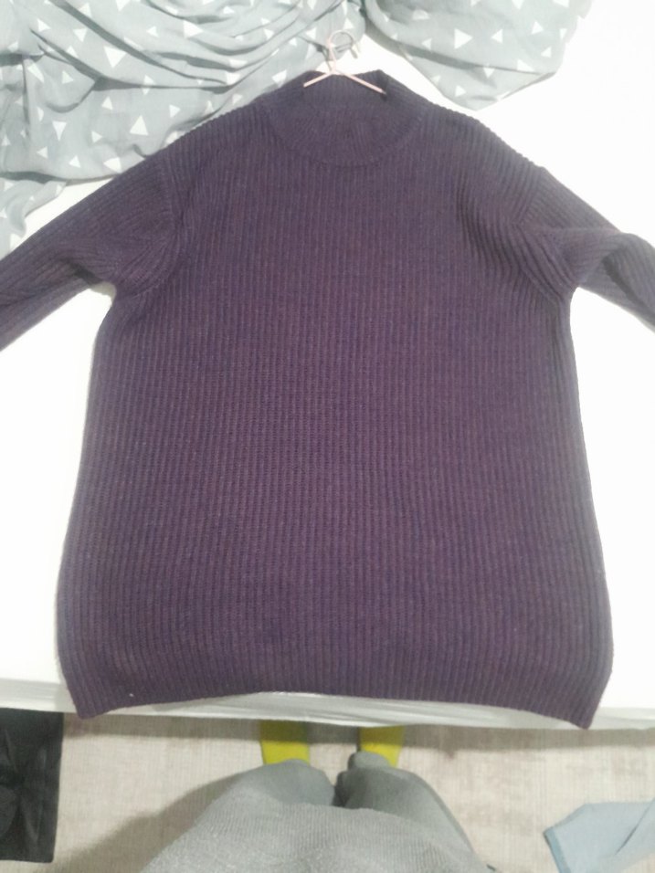 Mor Kadın Triko Bisiklet Yaka Kazak - Görsel 2