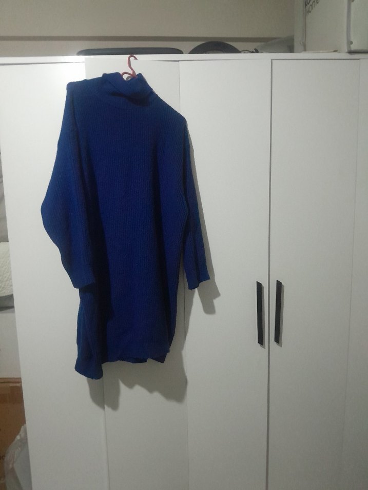 Kadın Lacivert Balıkçı Yaka Triko Kazak - Görsel 2