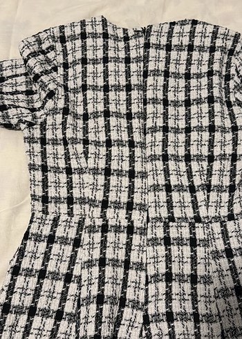 Uzun Kollu Ekose Midi Elbise - Görsel 3