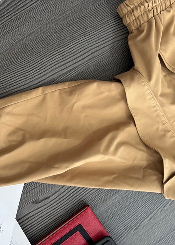 Kısa Bej Keten Kadın Ceket - Görsel 3