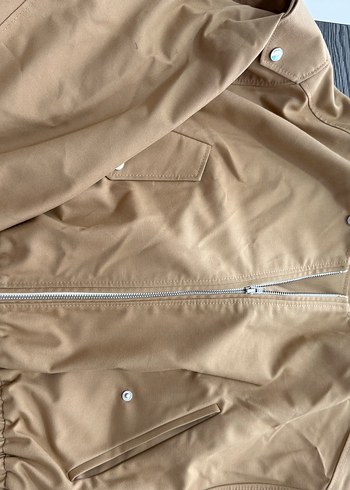 Kısa Bej Keten Kadın Ceket - Görsel 5