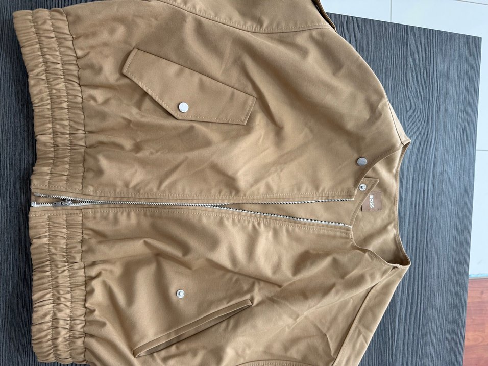 Kısa Bej Keten Kadın Ceket - Görsel 4