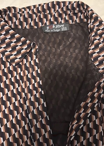 Dik Yaka Kadın Kahverengi Hamile Bluzu - Görsel 2