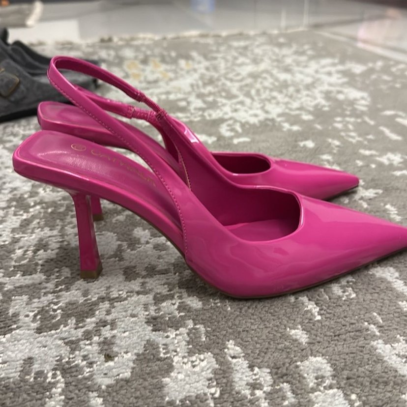 Parlak Pembe Stiletto Topuklu Kadın Ayakkabı - Görsel 2