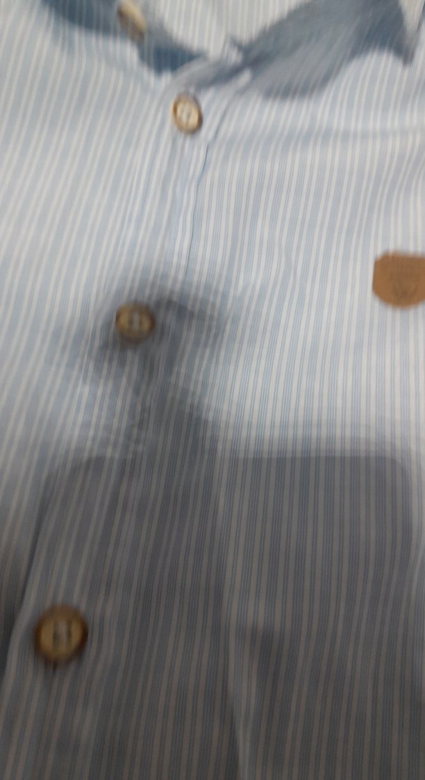 Mavi Düğmeli Uzun Kollu Erkek Gömlek - Görsel 4