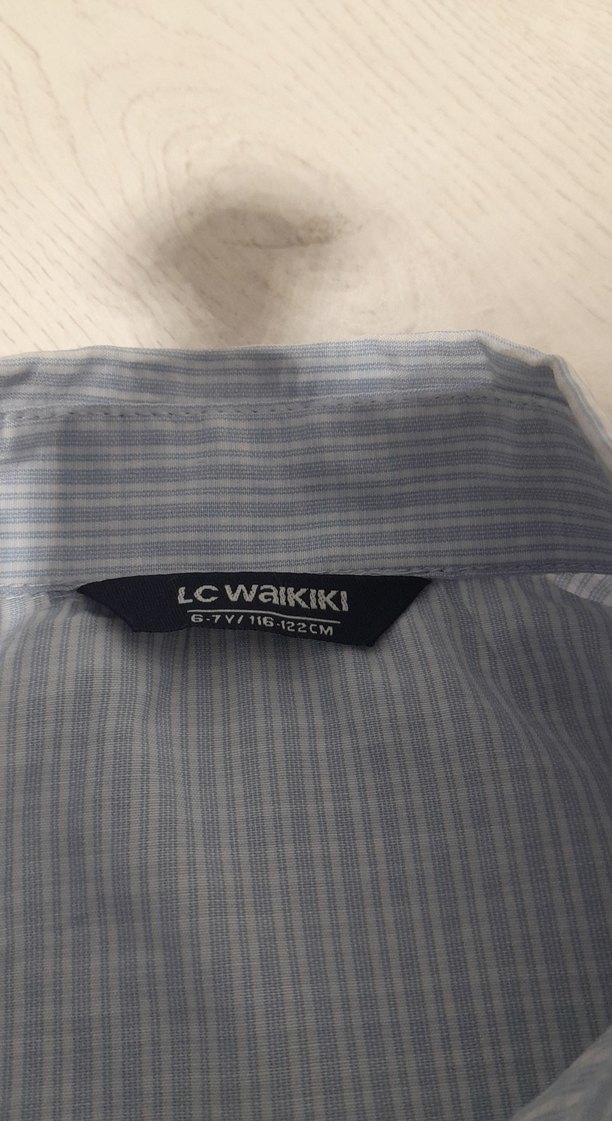 Mavi Düğmeli Uzun Kollu Erkek Gömlek - Görsel 5