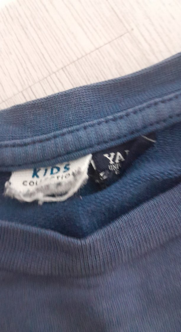 Mavi Baskılı Sweatshirt - Görsel 5