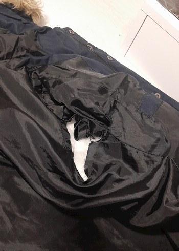 Lacivert Erkek Çocuk Düğmeli Kaban - Görsel 8