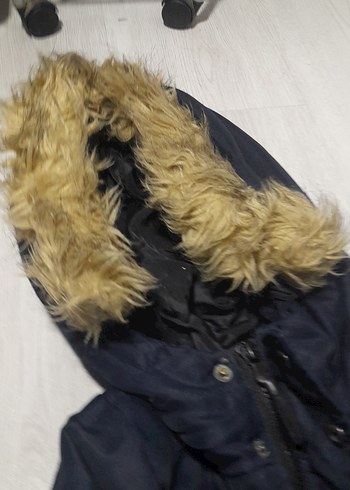 Lacivert Erkek Çocuk Düğmeli Kaban - Görsel 4