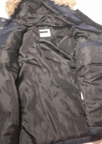 Lacivert Erkek Çocuk Düğmeli Kaban - Görsel 6