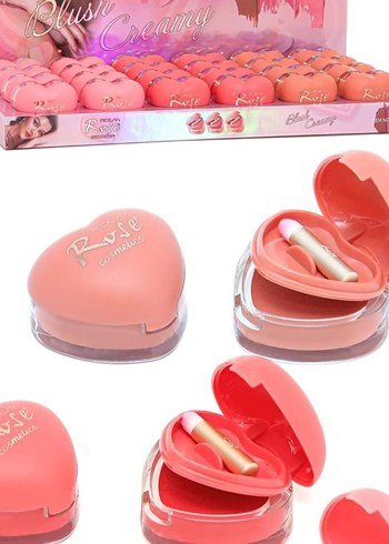 Renkli Pembe Kalp Şeklinde Lip Gloss - Görsel 5