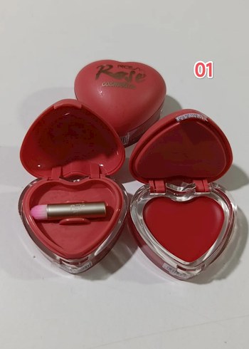 Renkli Pembe Kalp Şeklinde Lip Gloss - Görsel 2